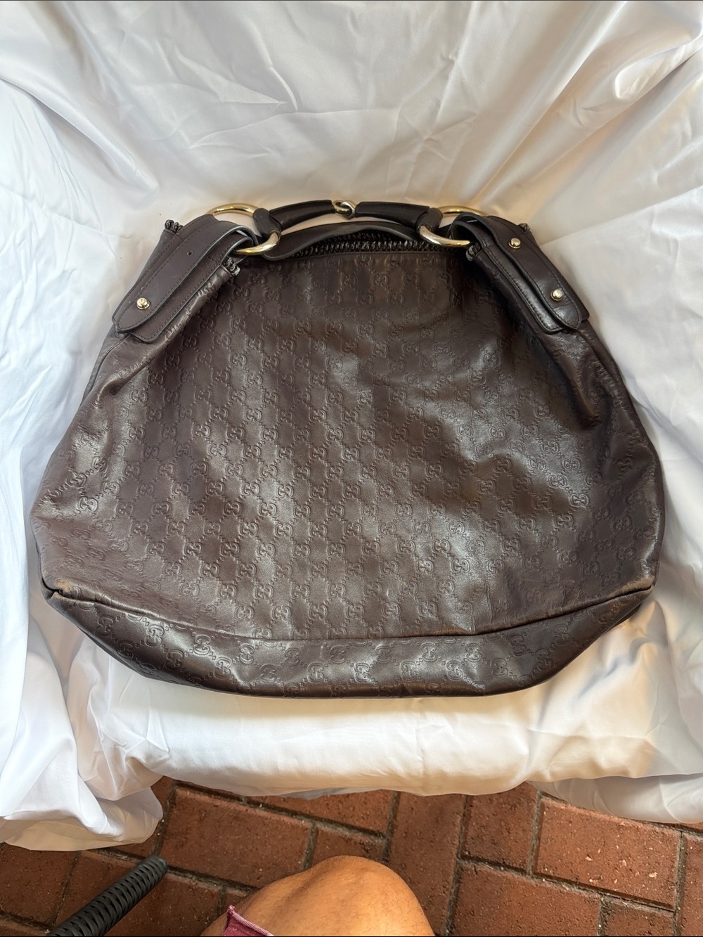Vintage Gucci hobo Brown Leather Bag 2000’